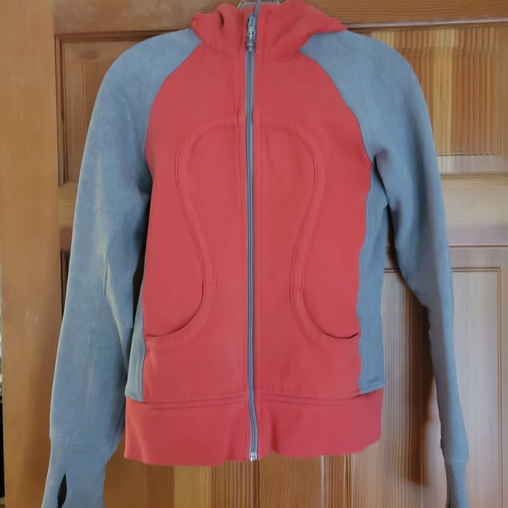 Lululemon Athletica Red and Gray Hoodie